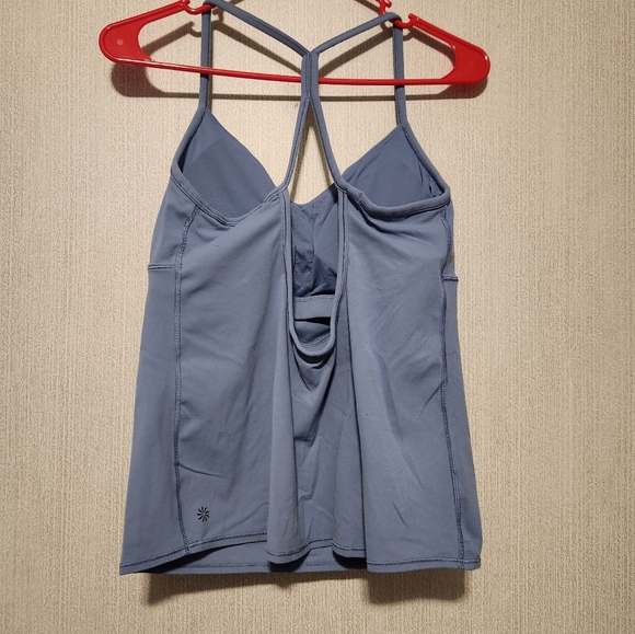 Athleta work out blue tank with padding Size Large - Picture 2 of 3